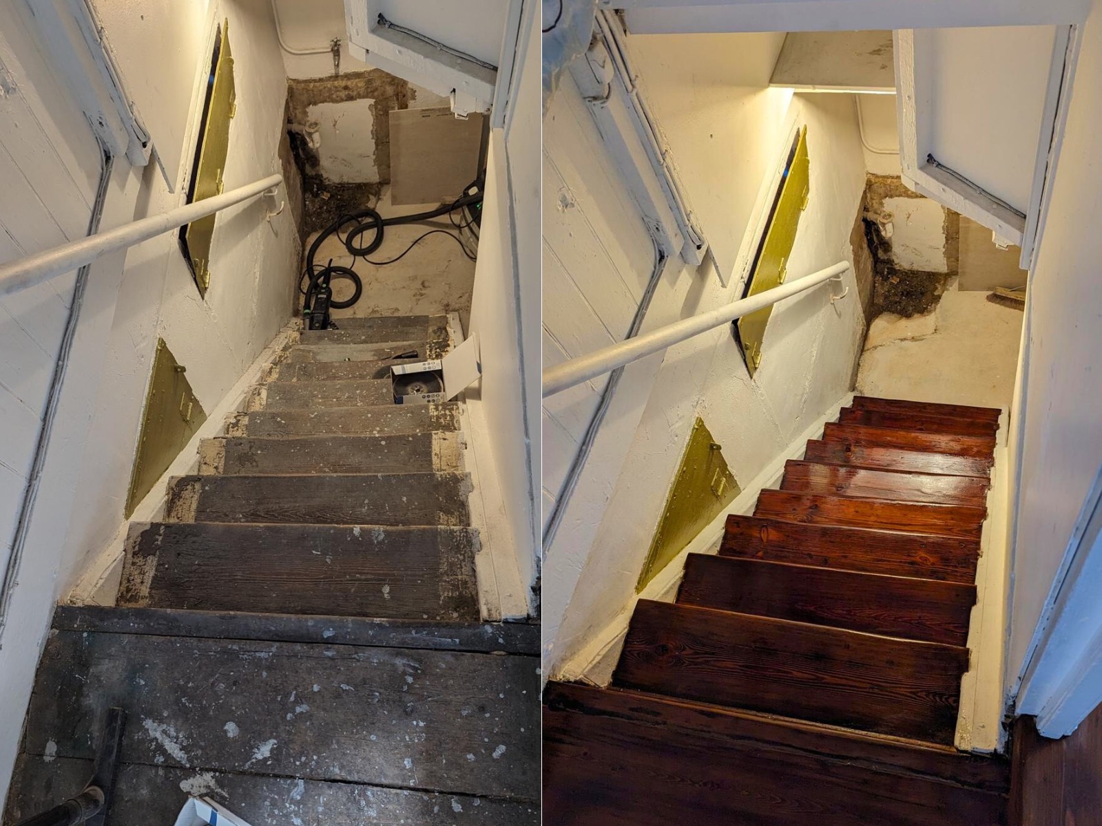 Staircase sanding and finishing