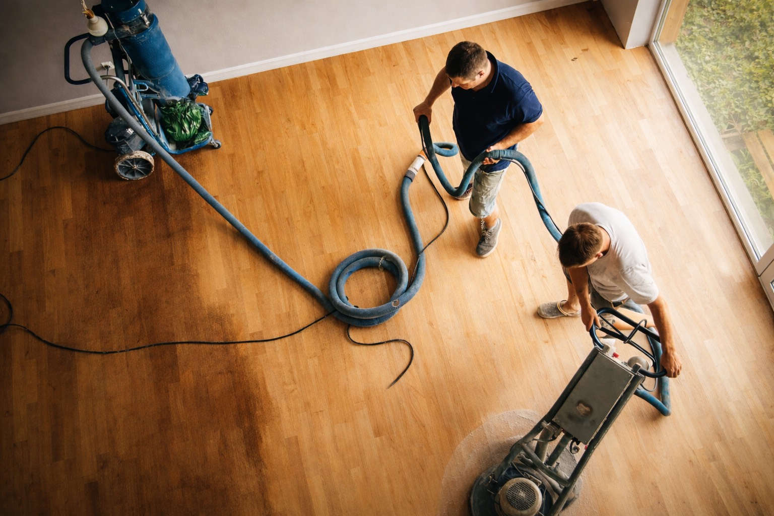 MJ Sanding team carrying out professional floor sanding work